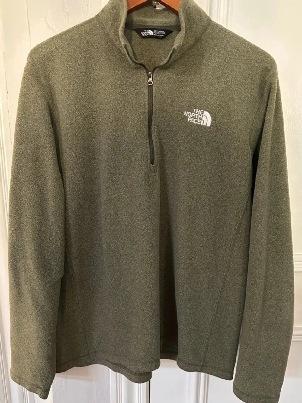 The North Face 1/4 Zip Fleece Pullover Green Men's Large Gorpcore Outdoor
